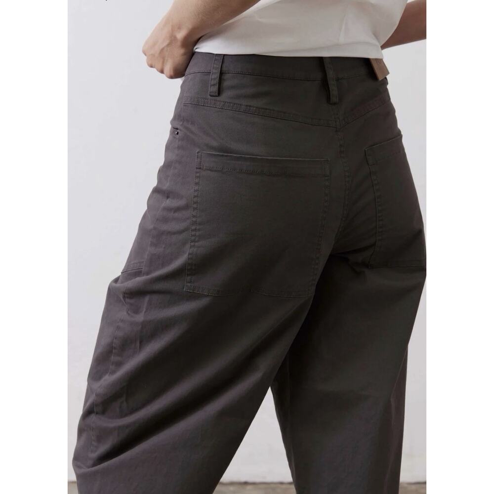 NEW Ruti The Slouchy Soft Twill Pants•12•Midnight Mist Barrel Trouser Pant $259 - Picture 5 of 9